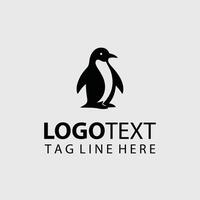 Polar Push Penguin Logo Design vector