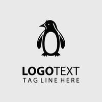 Arctic Glide Penguin Collection Logo Design vector