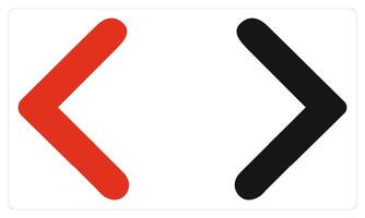 Previous and Next in red color vector