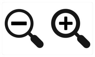 Zoom In Zoom Out in black color vector