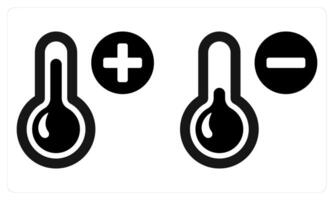 Hot temperature Cold Tempereature in black color vector