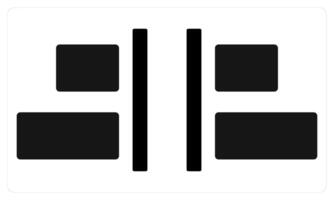 Right and Left Align in black color vector