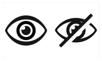 Visible and Invisible in black color vector