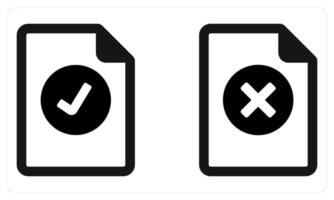 Right File Wrong File in black color vector