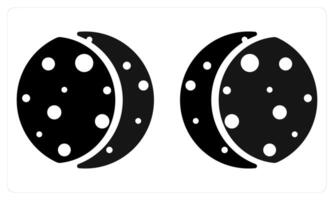 Solar Eclips Lunar Eclips in black color vector