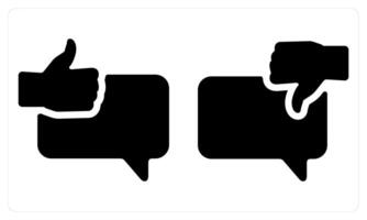 Positive Feedback Negative Feedback in black color vector