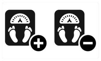 Weight Increase Weight Loss in black color vector