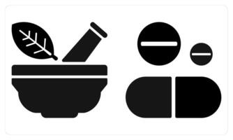 Ayurveda and Medicine in black color vector