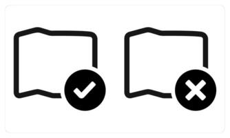 Right Map and Wrong Map in black color vector