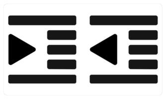 Left and Right Align in black color vector
