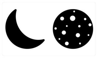 Haf Moon Full Moon in black color vector