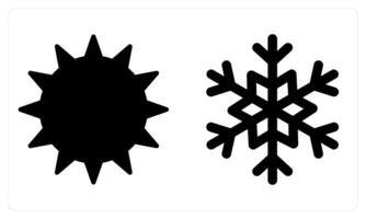 Summer and Winter in black color vector