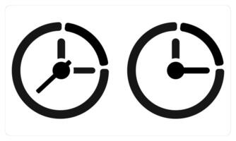 Clock and Time in black color vector
