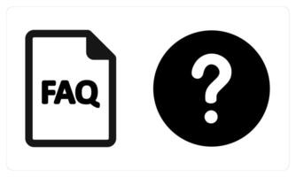 Faq and Query in black color vector