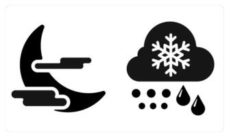 Fog and Snowfall in black color vector