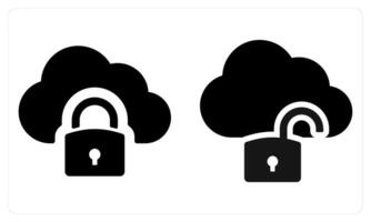 Cloud Password Cloud Password Reset in black color vector