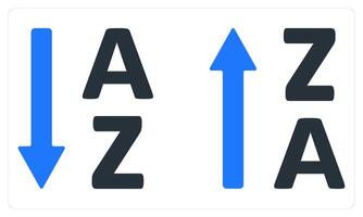 Ascending and Descending in blue color vector
