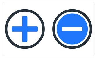 Add and Remove in blue color vector