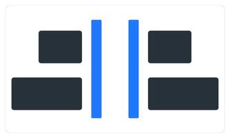 Right and Left Align in blue color vector