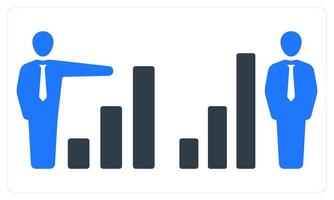 Performance Up Performance Down in blue color vector