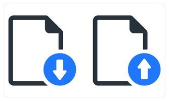 Download File Upload File in blue color vector
