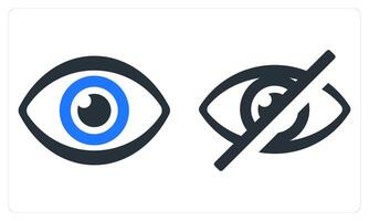 Visible and Invisible in blue color vector