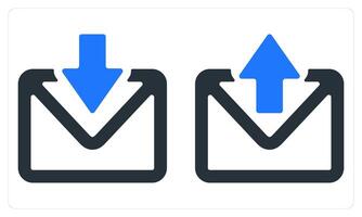 Receive Message Send Message in blue color vector
