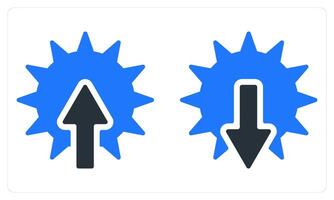 Sunrise and Sunset in blue color vector