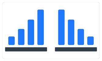 Sales Up Sales Down in blue color vector