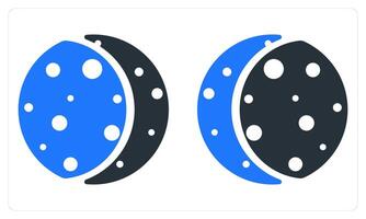 Solar Eclips Lunar Eclips in blue color vector