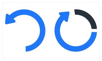 Update and Refresh in blue color vector