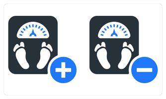 Weight Increase Weight Loss in blue color vector