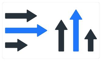 Horizontal and Vertical in blue color vector