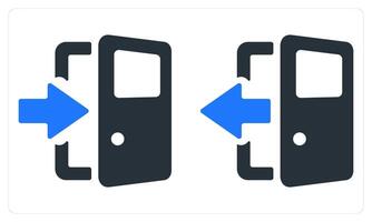 Enter and Exit in blue color vector