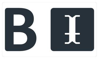 Bold and Italic in blue color vector