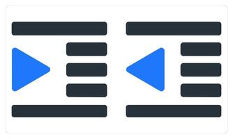 Right and Left Align in blue vector