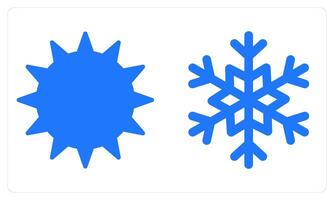 Summer and Winter in blue color vector