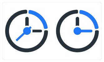 Clock and Time in blue color vector