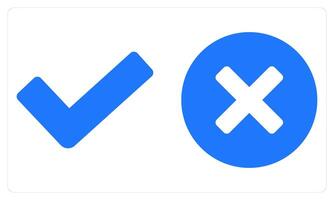 Wrong and Right in blue color vector
