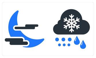 Fog and Snowfall in blue color vector