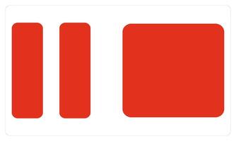 Play and Stop in red color vector