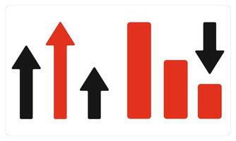 Profit and Loss in red color vector