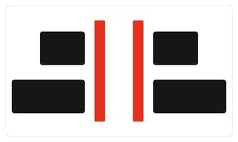 Right Align Left Align in red color vector