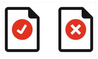 Right File Wrong File in red color vector