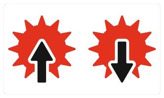 Sunrise and Sunset in red color vector