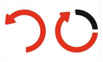 Update and Refresh in red color vector