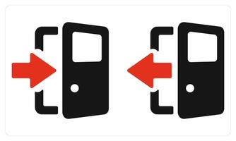 Enter and Exit in red color vector