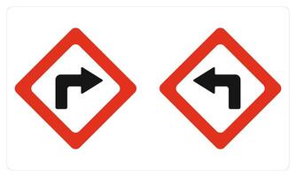 Right Direction Left Direction in red color vector