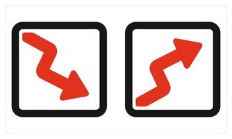 Investment Loss Investment Growth in red color vector