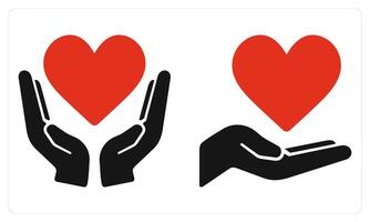 Charity and Donation in red color vector